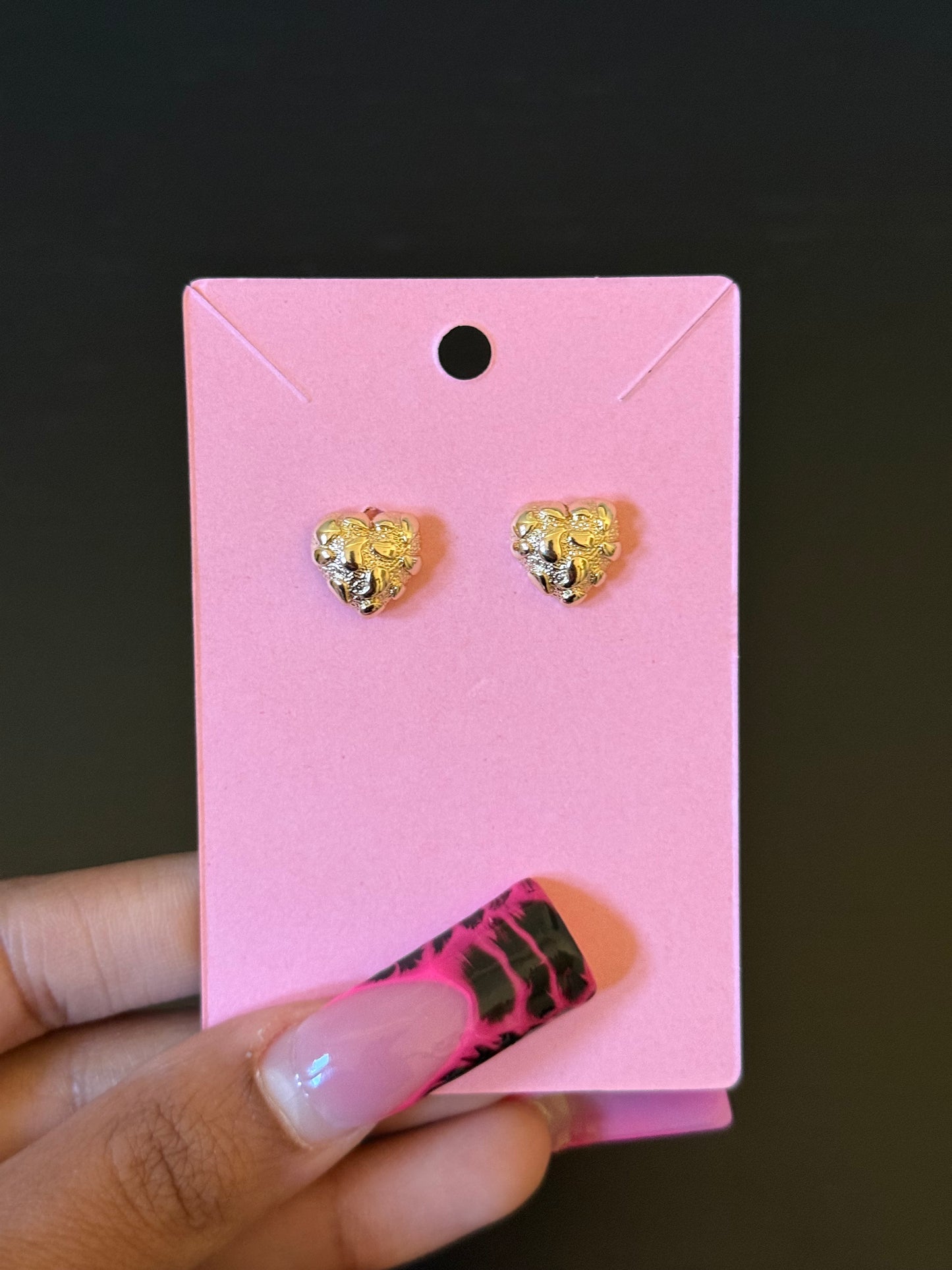 Heart Gold Studs