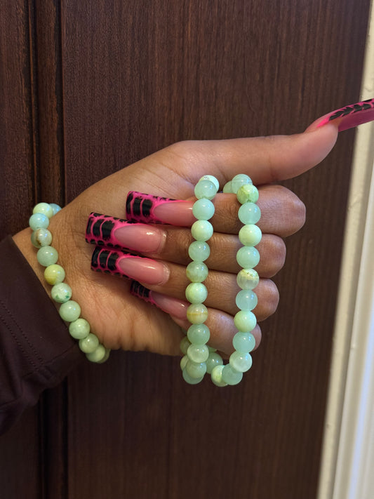 Nature Green Bead Bracelet