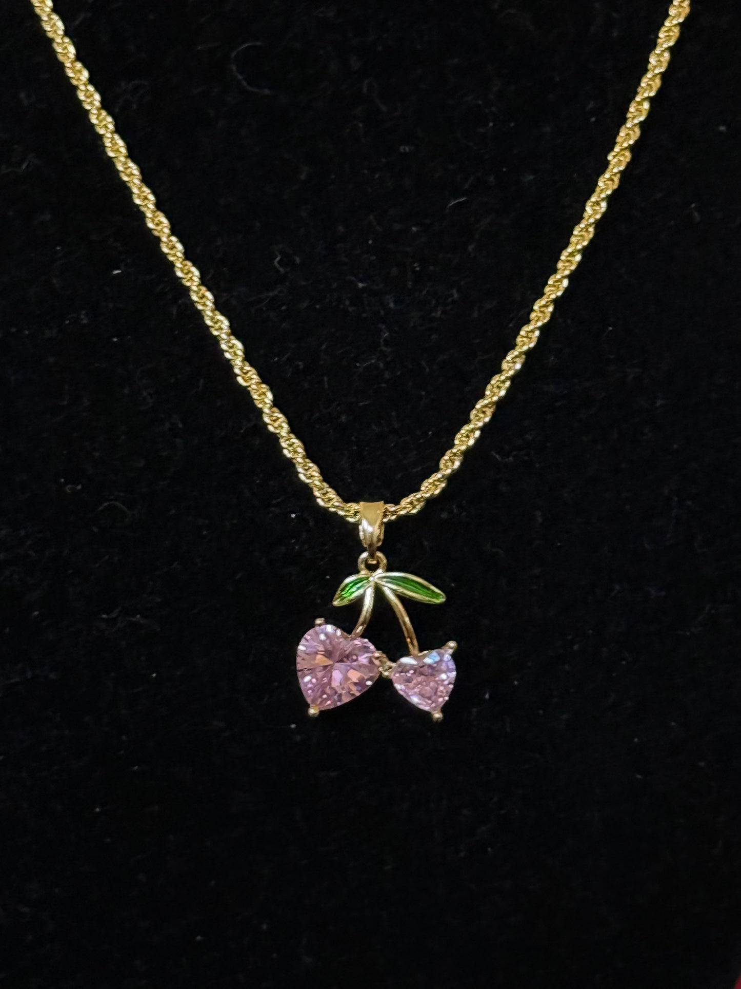 Pink Cherry Necklace