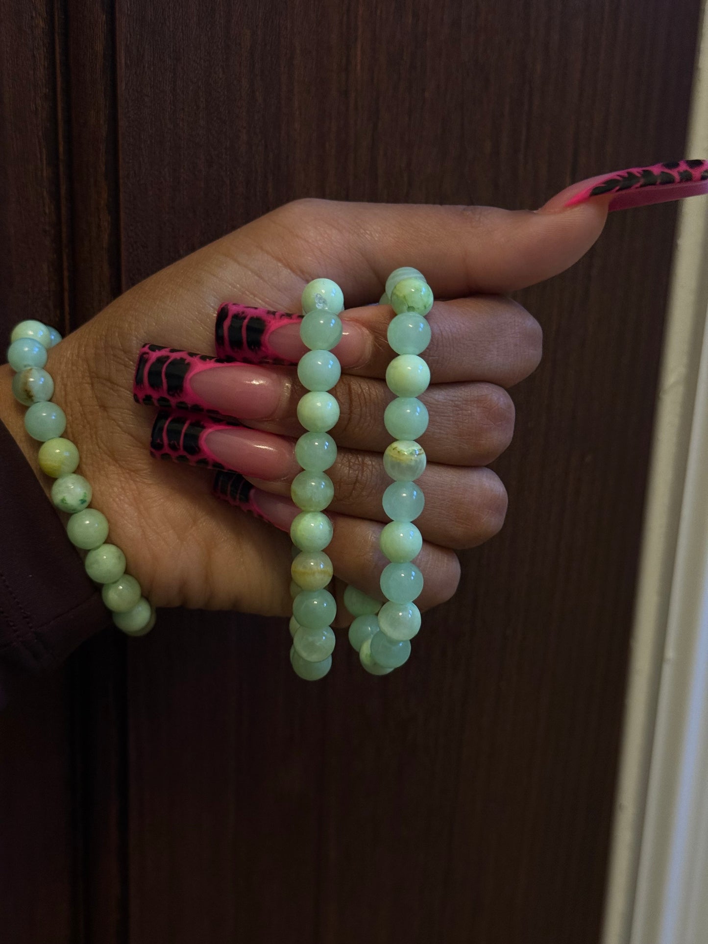 Nature Green Bead Bracelet
